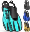 Otowaving Snorkel Fins Adjustable Open Heel Flippers