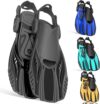 Otowaving Snorkel Fins Adjustable Open Heel Flippers