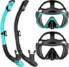 wutrye Snorkeling Gear Dry-Top Set, Anti-Fog Mask