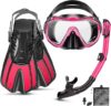 CTSAYTL Snorkeling Gear Set, Mask Fins Snorkel