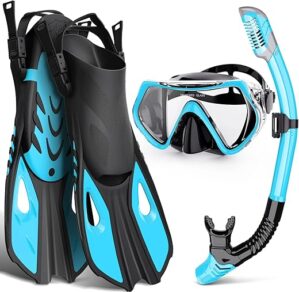 WONDSY Snorkeling Gear Set With Mask And Fins