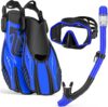 Keephigher Snorkeling Gear Set With Mask & Fins