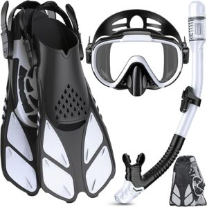 Ubekezele Snorkeling Gear Set With Mask Fins