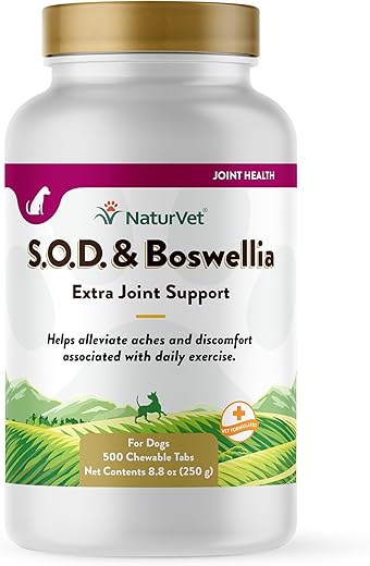 NaturVet S.O.D. & Boswellia Joint Support Supplement β 500 Ct