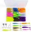 QEEGO Soft Fishing Lures Kit, 90pcs