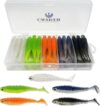 CWSDXM Soft Fishing Lures Kit, Paddle Tail Swimbaits