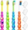 B Rush Soft Kids Toothbrushes 4 Pack, Flossing