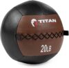 Titan Fitness Soft Leather Medicine Wall Ball Durable