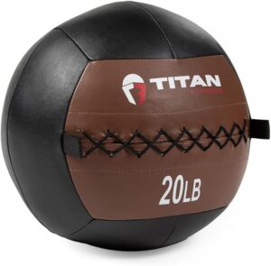 Titan Fitness Soft Leather Medicine Wall Ball Durable