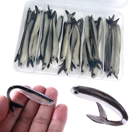 LURESMEOW Soft Plastic Swimbaits Fishing Lures Kit
