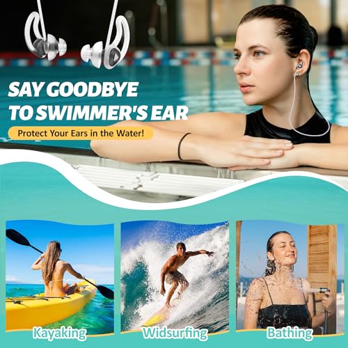 softvox Custom-Fit Swimming Earplugs With Lanyard - Image 3