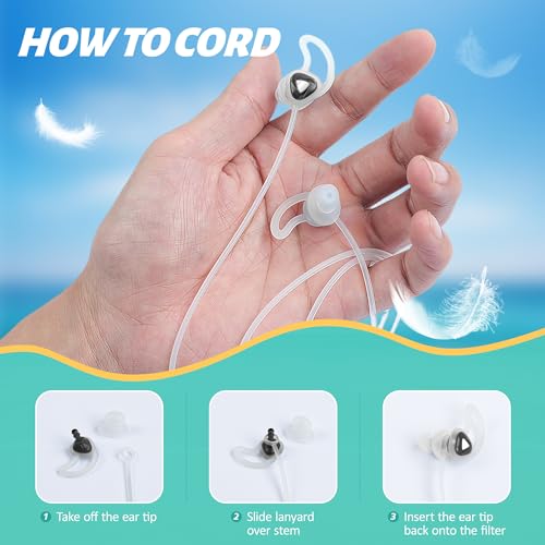 softvox Custom-Fit Swimming Earplugs With Lanyard - Image 4