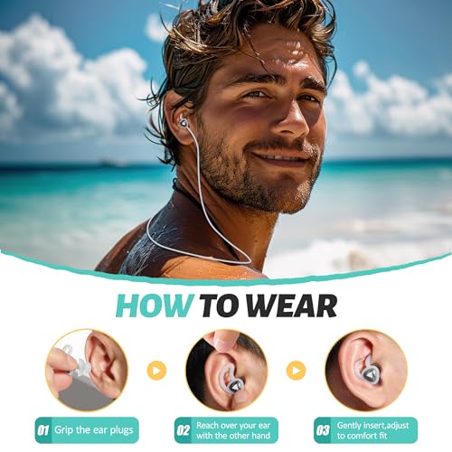 softvox Custom-Fit Swimming Earplugs With Lanyard - Image 5