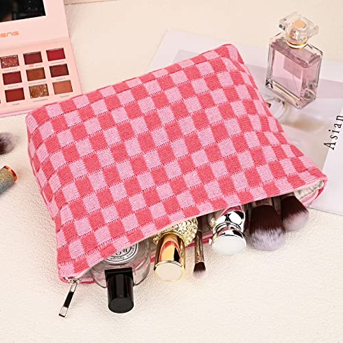 SOIDRAM Large Checkered Makeup Bag Organizer - Image 5