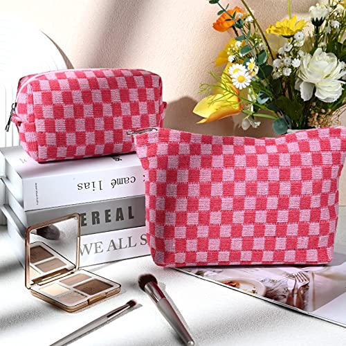 SOIDRAM Large Checkered Makeup Bag Organizer - Image 2