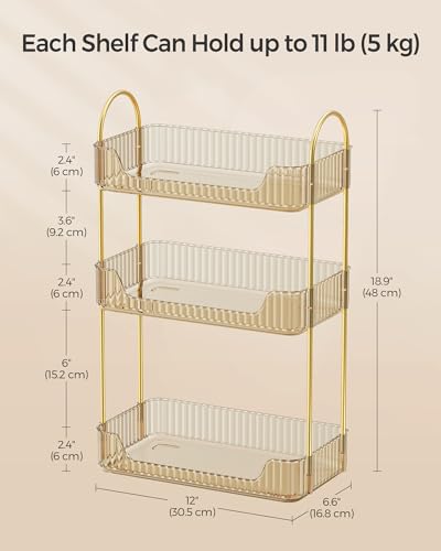 SONGMICS Makeup Organizer, 3-Tier Skincare Countertop - Image 5
