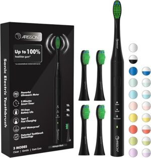 ARISSON Sonic Electric Toothbrush, 40,000 VPM