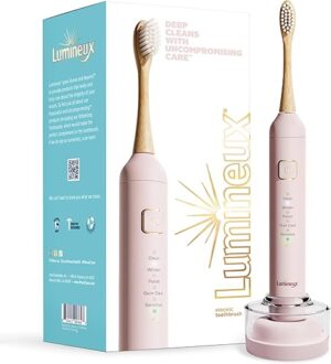 Lumineux Sonic Electric Toothbrush – Pink Bamboo Heads