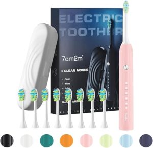 7AM2M Sonic Electric Toothbrush With 8 Brush Heads