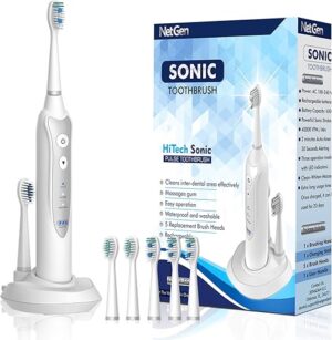 NetGen Sonic Electric Toothbrush With Replacement Heads
