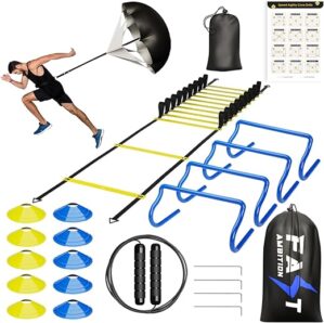 Fast Ambition Speed & Agility Training Set – Ladder, Cones, Parachute