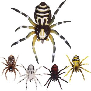 ROSEUM PLAN Spider Bait Bass Fishing Lure, 5 Pcs