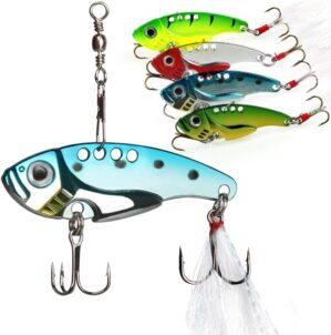 Sougayilang Spinner Spoon Blade Swimbait Fishing Lures-4pcs