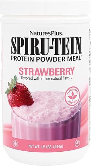 Natures Plus Spiru-Tein Strawberry Protein Shake, 1.2 lb