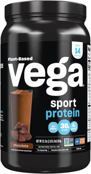 Vega Sport Protein Powder Chocolate, Plant-Based Vegan