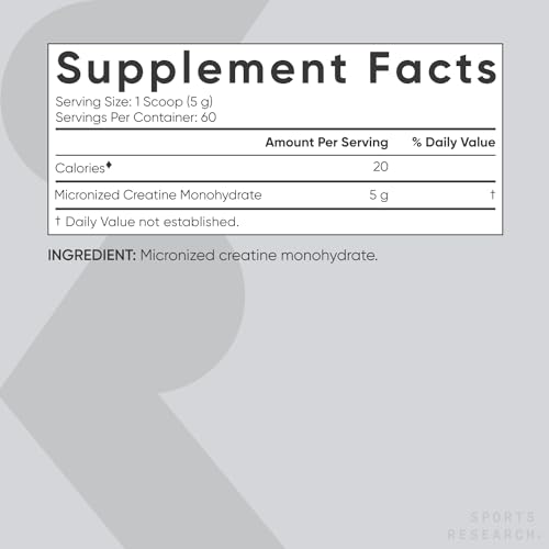 Sports Research Creatine Monohydrate & Vanilla Whey Protein Duo - Image 3