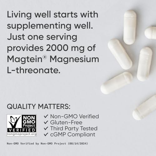 Sports Research Magtein Magnesium L-Threonate Capsules - 2000mg - Image 4