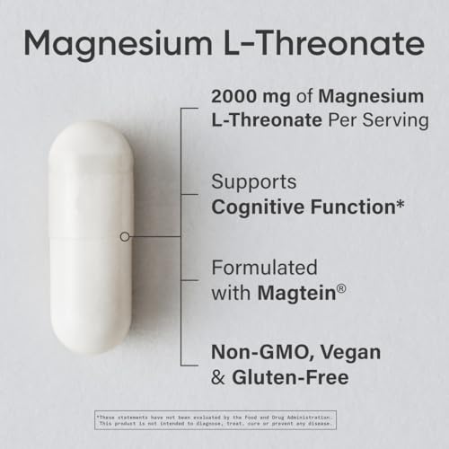 Sports Research Magtein Magnesium L-Threonate Capsules - 2000mg - Image 2