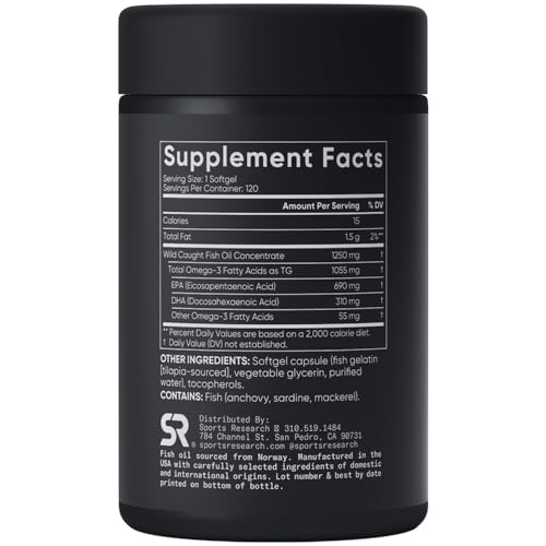 Sports Research Omega-3 Fish Oil, Triple Strength - Image 2