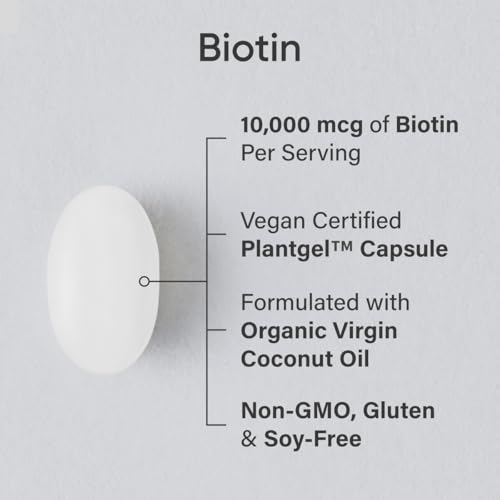 Sports Research Vegan Biotin 10,000mcg With Coconut Oil - Image 2