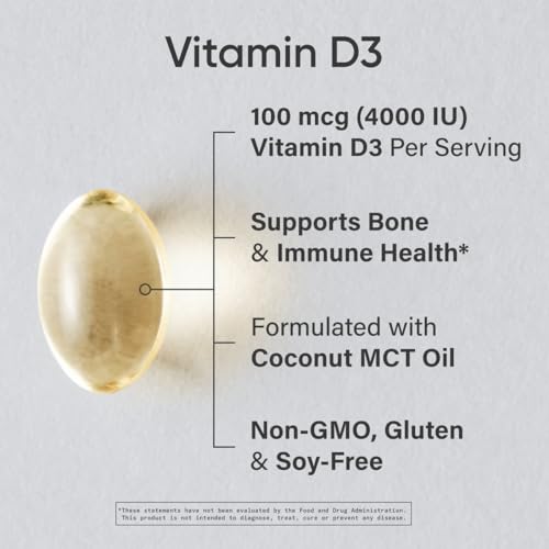 Sports Research Vitamin D3 4000 IU Softgels, 360 Count - Image 2