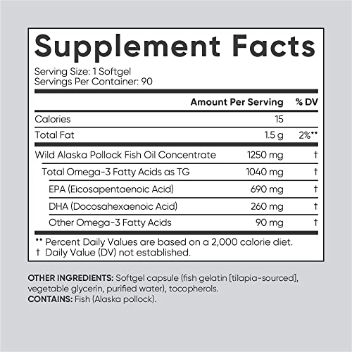 Sports Research Wild Alaskan Pollock Omega 3 Fish Oil - Image 3