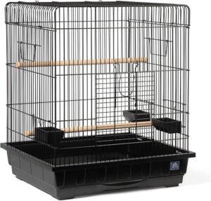 Prevue Pet Products Square Roof Parrot Cage, Black (SP25217B/B)