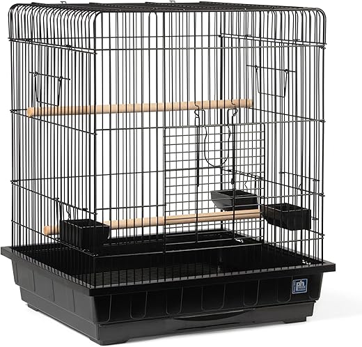 Prevue Pet Products Square Roof Parrot Cage, Black (SP25217B/B)