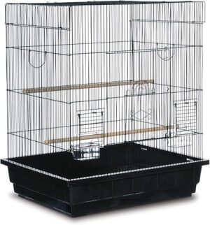 PH Prevue Hendryx Square Top Parakeet Cage, Black