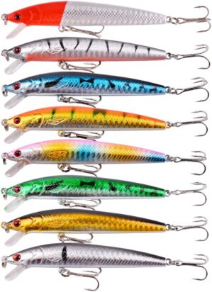 Aorace Squid Laser 3D Minnow Fishing Lures