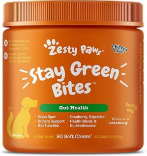 Zesty Paws Stay Green Bites – Grass Burn Chews