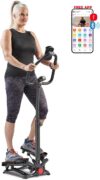 Sunny Health & Fitness Stepper for Home Workout with Resistance Bands
