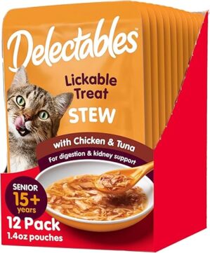 Hartz Stew Senior Lickable Cat Treats, Chicken & Tuna