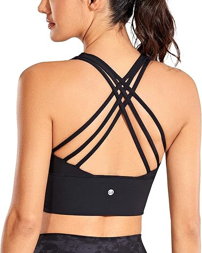 CRZ YOGA Strappy Longline Wirefree Yoga Bras