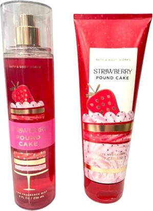 Bath & Body Works Strawberry Pound Cake 2 Pc Bundle