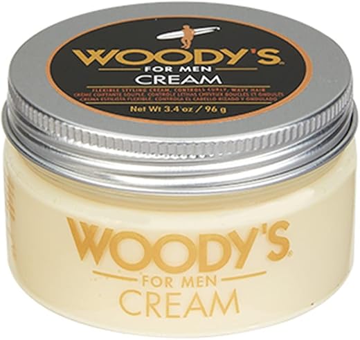 Woody's Styling Cream For Curly/Wavy Hair, 3.4 oz