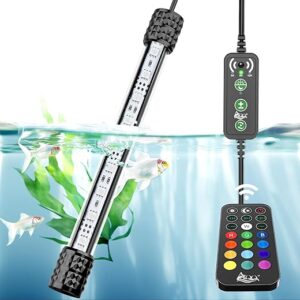 AQQA Submersible Aquarium Light, Colorful LED RGB