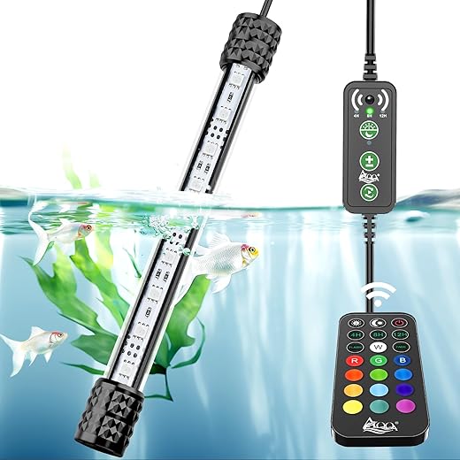 AQQA Submersible Aquarium Light, Colorful LED RGB