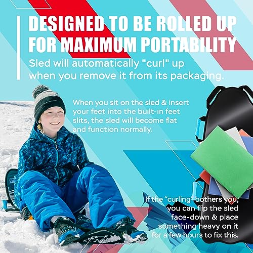 Sunlite Sports Captain Ice Racer Foldable Snow Sled - Image 2