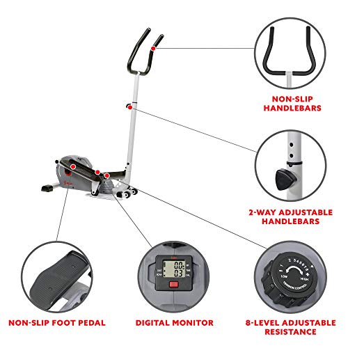 Sunny Health & Fitness 2 In 1 Sit/Stand Mini Elliptical - Image 4